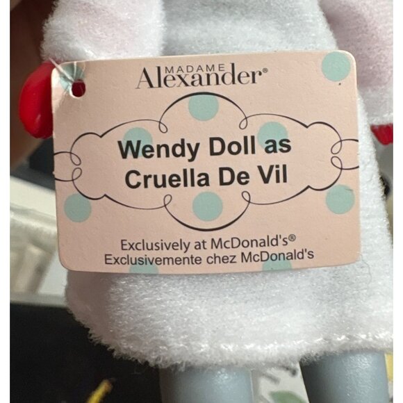 Madame Alexander Dolls McDonalds Exclusive Wendy Dolls Cruella Jasmine Pinocchio - Picture 4 of 9